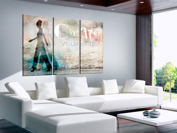 Canvas Print Create yourself - triptych 55726 additionalImage 3