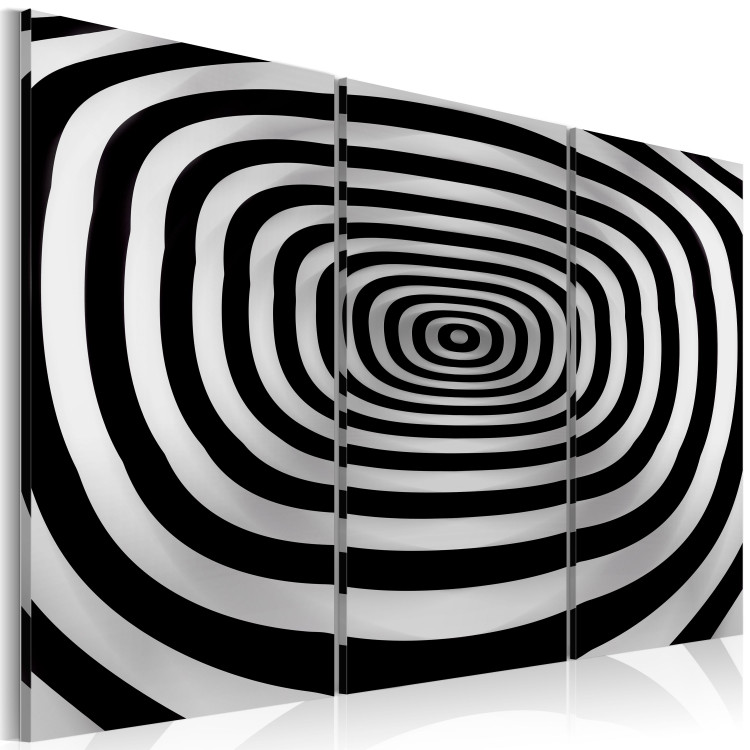 Canvas Circles in depth - black and white graphics with the 3d effect 56126 additionalImage 2