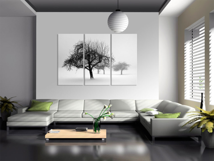 Canvas Trees submerged in white 58526 additionalImage 3