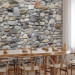 Photo Wallpaper Stone road - background in grey with irregularly textured stones 93026 additionalThumb 7