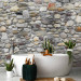 Photo Wallpaper Stone road - background in grey with irregularly textured stones 93026 additionalThumb 8