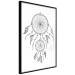 Poster Dreamcatcher - black and white simple composition with a tribal amulet 114636 additionalThumb 10