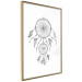 Poster Dreamcatcher - black and white simple composition with a tribal amulet 114636 additionalThumb 6