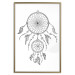 Poster Dreamcatcher - black and white simple composition with a tribal amulet 114636 additionalThumb 16