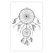 Poster Dreamcatcher - black and white simple composition with a tribal amulet 114636