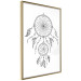 Poster Dreamcatcher - black and white simple composition with a tribal amulet 114636 additionalThumb 12