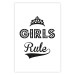 Wall Poster Girls Rule - black and white composition with decorative English texts 114736 additionalThumb 19