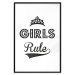 Wall Poster Girls Rule - black and white composition with decorative English texts 114736 additionalThumb 15