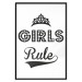 Wall Poster Girls Rule - black and white composition with decorative English texts 114736 additionalThumb 24