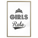 Wall Poster Girls Rule - black and white composition with decorative English texts 114736 additionalThumb 14