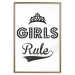 Wall Poster Girls Rule - black and white composition with decorative English texts 114736 additionalThumb 20