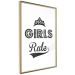 Wall Poster Girls Rule - black and white composition with decorative English texts 114736 additionalThumb 11
