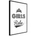 Wall Poster Girls Rule - black and white composition with decorative English texts 114736 additionalThumb 12
