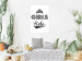 Wall Poster Girls Rule - black and white composition with decorative English texts 114736 additionalThumb 23