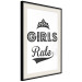 Wall Poster Girls Rule - black and white composition with decorative English texts 114736 additionalThumb 13