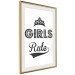 Wall Poster Girls Rule - black and white composition with decorative English texts 114736 additionalThumb 14