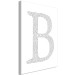 Canvas Print Second Letter of the Alphabet (1-part) - Black and White English Texts 114836 additionalThumb 2