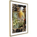 Poster Golden Parrot - butterfly and parrot on a branch against a background of tropical leaves 116436 additionalThumb 6