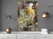 Poster Golden Parrot - butterfly and parrot on a branch against a background of tropical leaves 116436 additionalThumb 5