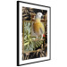 Poster Golden Parrot - butterfly and parrot on a branch against a background of tropical leaves 116436 additionalThumb 11