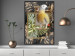 Poster Golden Parrot - butterfly and parrot on a branch against a background of tropical leaves 116436 additionalThumb 3