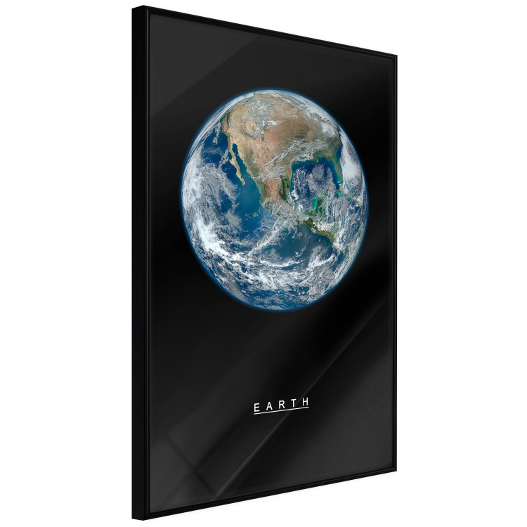 Wall Poster Earth - text and blue-green planet against a black space backdrop 116736 additionalImage 10