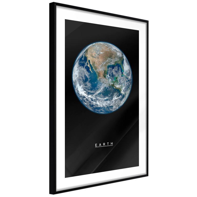 Wall Poster Earth - text and blue-green planet against a black space backdrop 116736 additionalImage 11