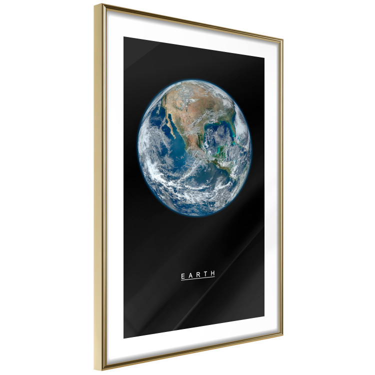 Wall Poster Earth - text and blue-green planet against a black space backdrop 116736 additionalImage 6