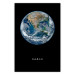 Wall Poster Earth - text and blue-green planet against a black space backdrop 116736