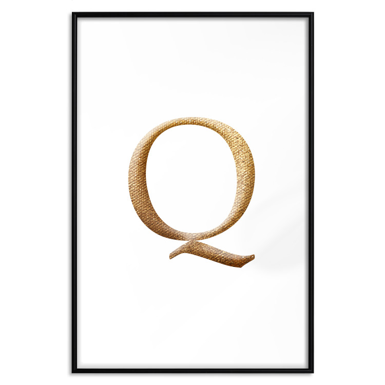 Wall Poster Golden Q - composition with one of the alphabet letters in an elegant rendition 118336 additionalImage 15
