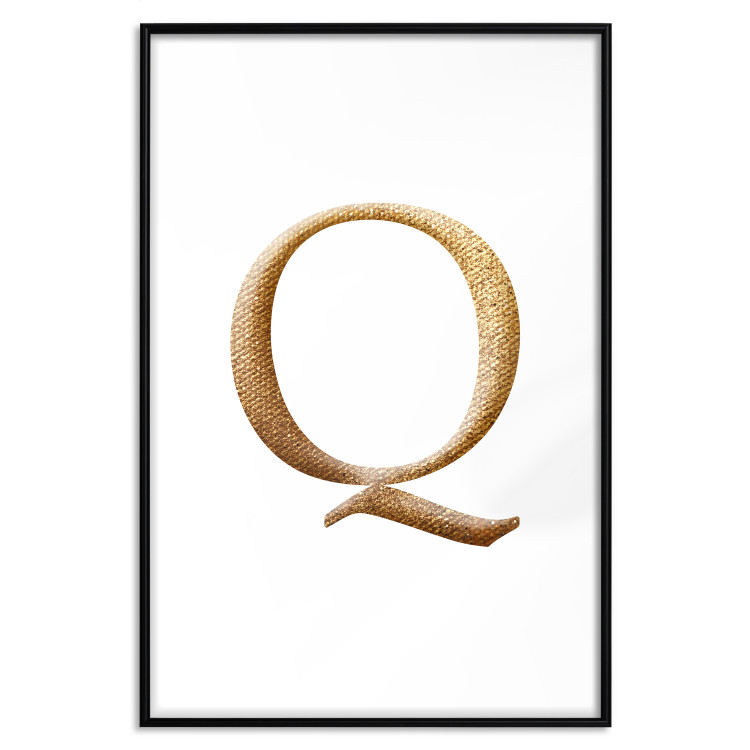 Wall Poster Golden Q - composition with one of the alphabet letters in an elegant rendition 118336 additionalImage 18
