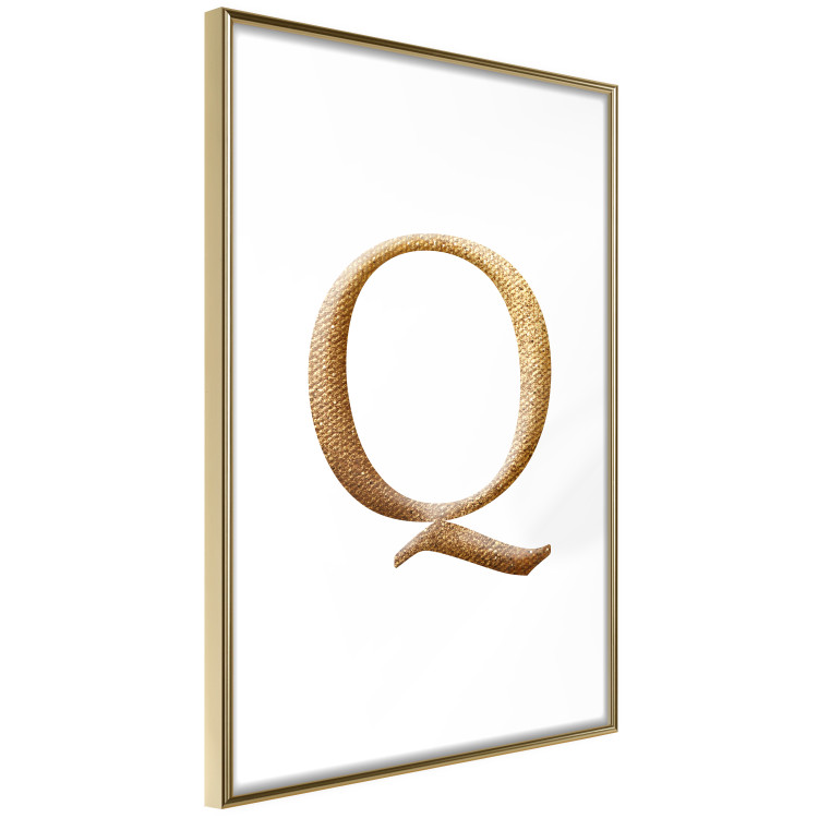 Wall Poster Golden Q - composition with one of the alphabet letters in an elegant rendition 118336 additionalImage 12