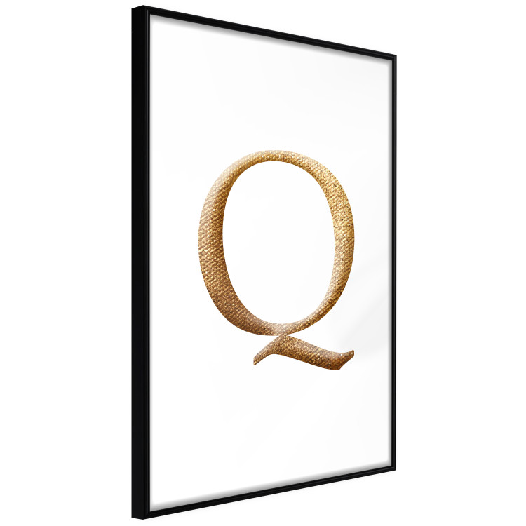Wall Poster Golden Q - composition with one of the alphabet letters in an elegant rendition 118336 additionalImage 10