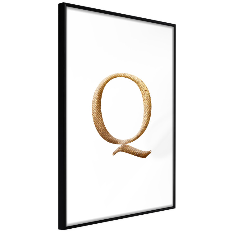 Wall Poster Golden Q - composition with one of the alphabet letters in an elegant rendition 118336 additionalImage 11