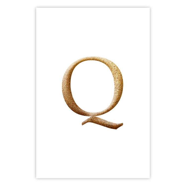 Wall Poster Golden Q - composition with one of the alphabet letters in an elegant rendition 118336 additionalImage 19