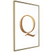 Wall Poster Golden Q - composition with one of the alphabet letters in an elegant rendition 118336 additionalThumb 12