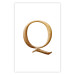Wall Poster Golden Q - composition with one of the alphabet letters in an elegant rendition 118336