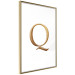 Wall Poster Golden Q - composition with one of the alphabet letters in an elegant rendition 118336 additionalThumb 6