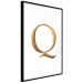 Wall Poster Golden Q - composition with one of the alphabet letters in an elegant rendition 118336 additionalThumb 10