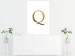 Wall Poster Golden Q - composition with one of the alphabet letters in an elegant rendition 118336 additionalThumb 2