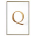 Wall Poster Golden Q - composition with one of the alphabet letters in an elegant rendition 118336 additionalThumb 14