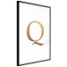 Wall Poster Golden Q - composition with one of the alphabet letters in an elegant rendition 118336 additionalThumb 11