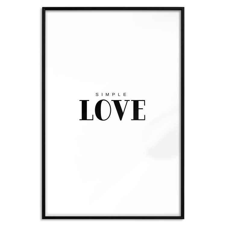 Wall Poster Simple Love - artistic English text on a white background 122936 additionalImage 17