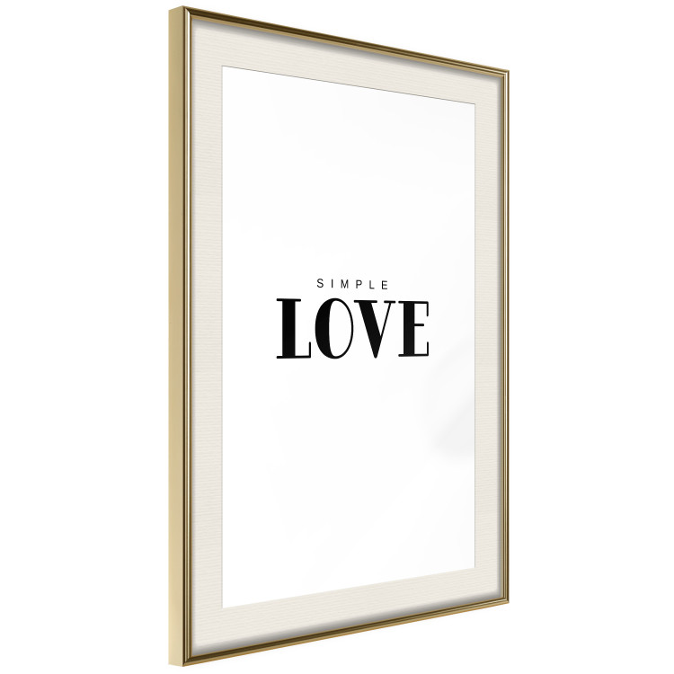 Wall Poster Simple Love - artistic English text on a white background 122936 additionalImage 2
