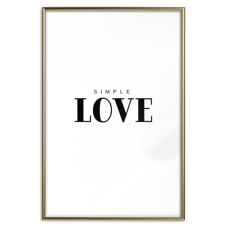 Wall Poster Simple Love - artistic English text on a white background 122936 additionalImage 16
