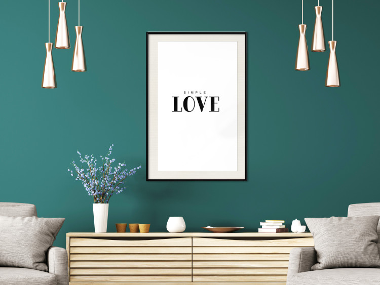 Wall Poster Simple Love - artistic English text on a white background 122936 additionalImage 22