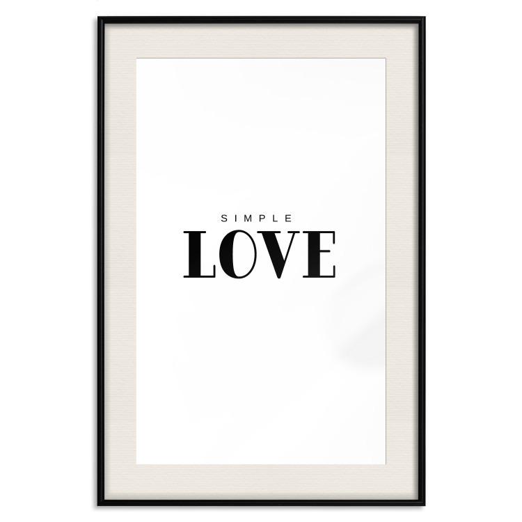Wall Poster Simple Love - artistic English text on a white background 122936 additionalImage 18