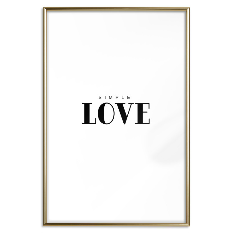 Wall Poster Simple Love - artistic English text on a white background 122936 additionalImage 14