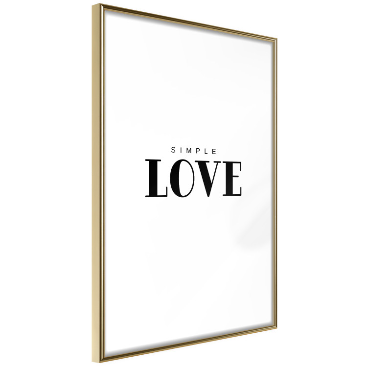 Wall Poster Simple Love - artistic English text on a white background 122936 additionalImage 12
