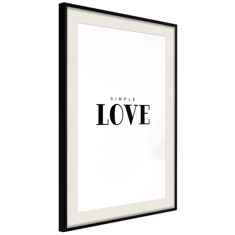 Wall Poster Simple Love - artistic English text on a white background 122936 additionalImage 3